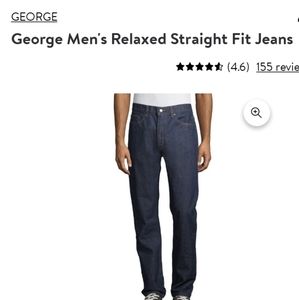 38 x 30 George Relaxed Straight Dark Stone Denim Jean